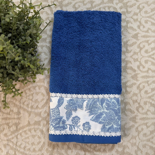 Hand Towel -  Blue Floral