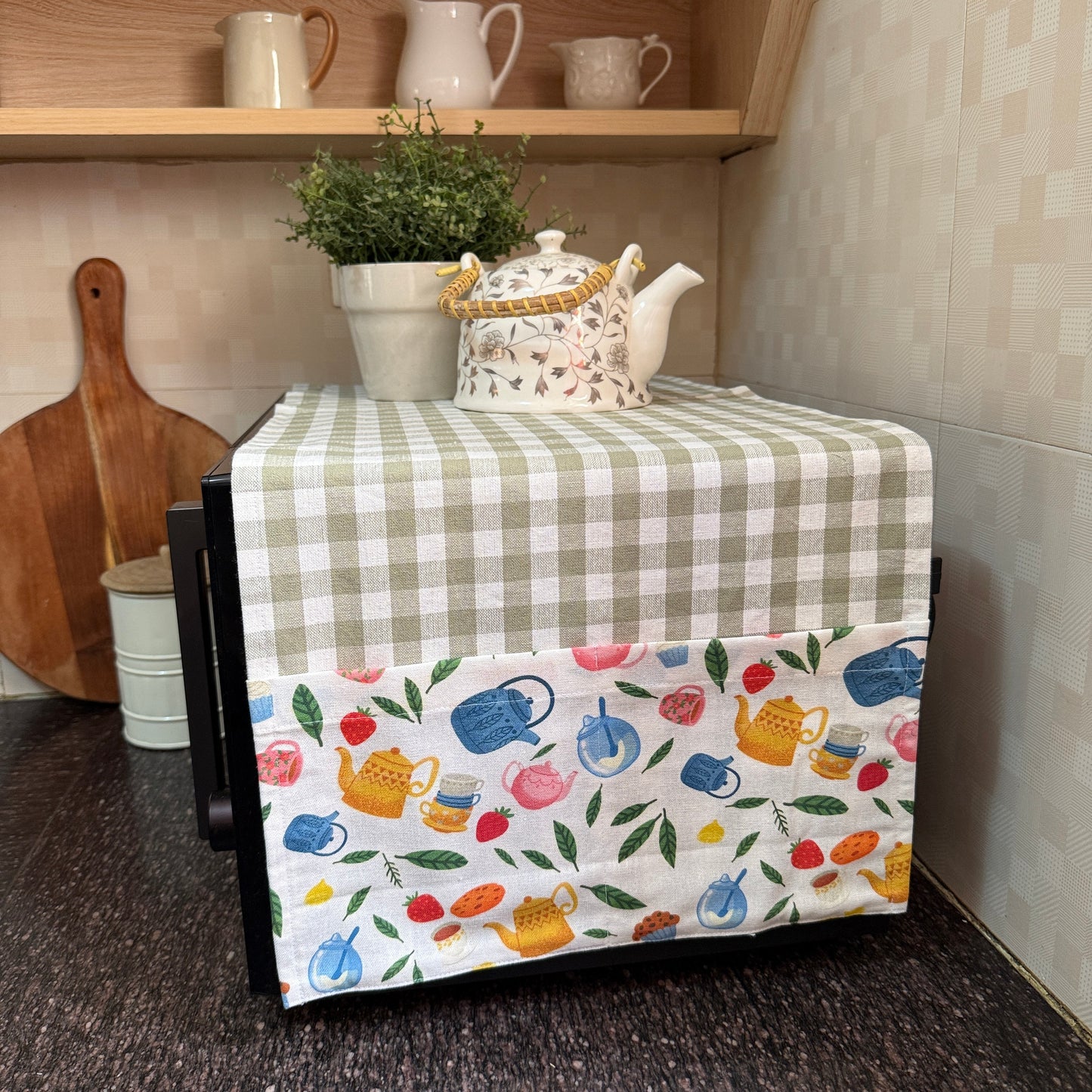 Microwave Cover- Rainbow Kitchen