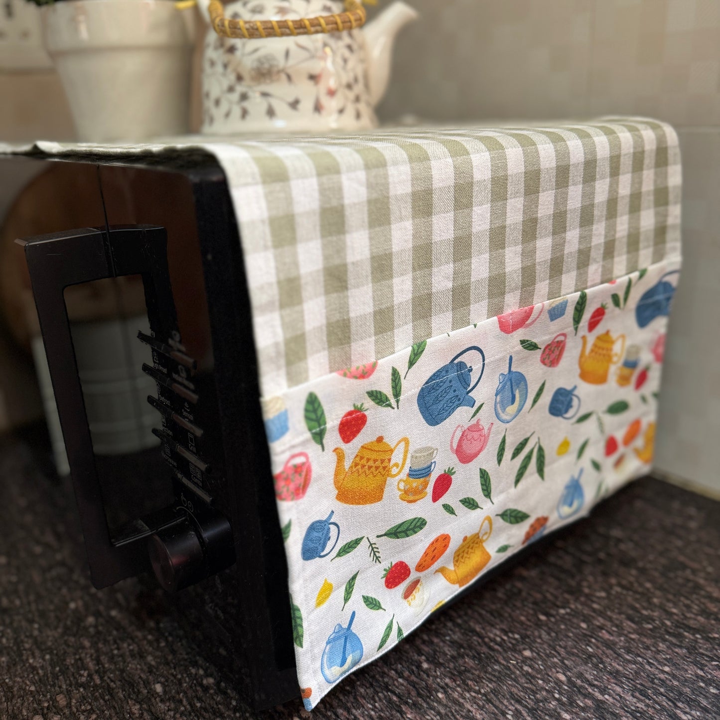 Microwave Cover- Rainbow Kitchen