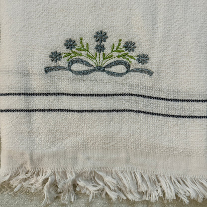 Bath Towel -  Pastel Blue Bow