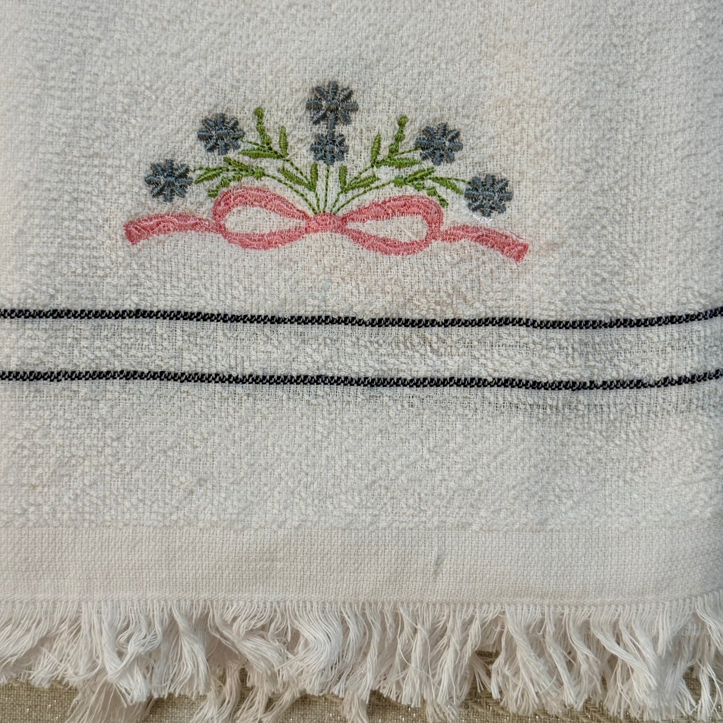 Bath Towel -  Pastel Pink Bow