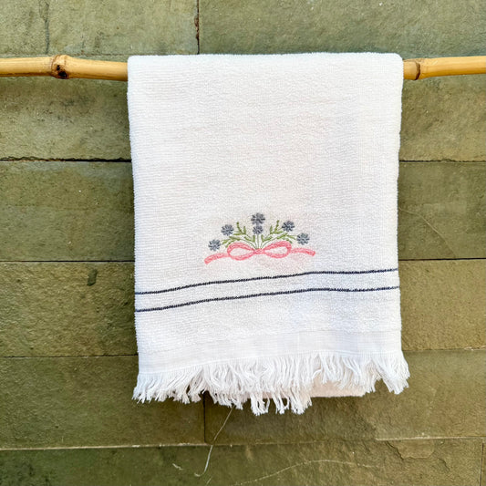Bath Towel -  Pastel Pink Bow
