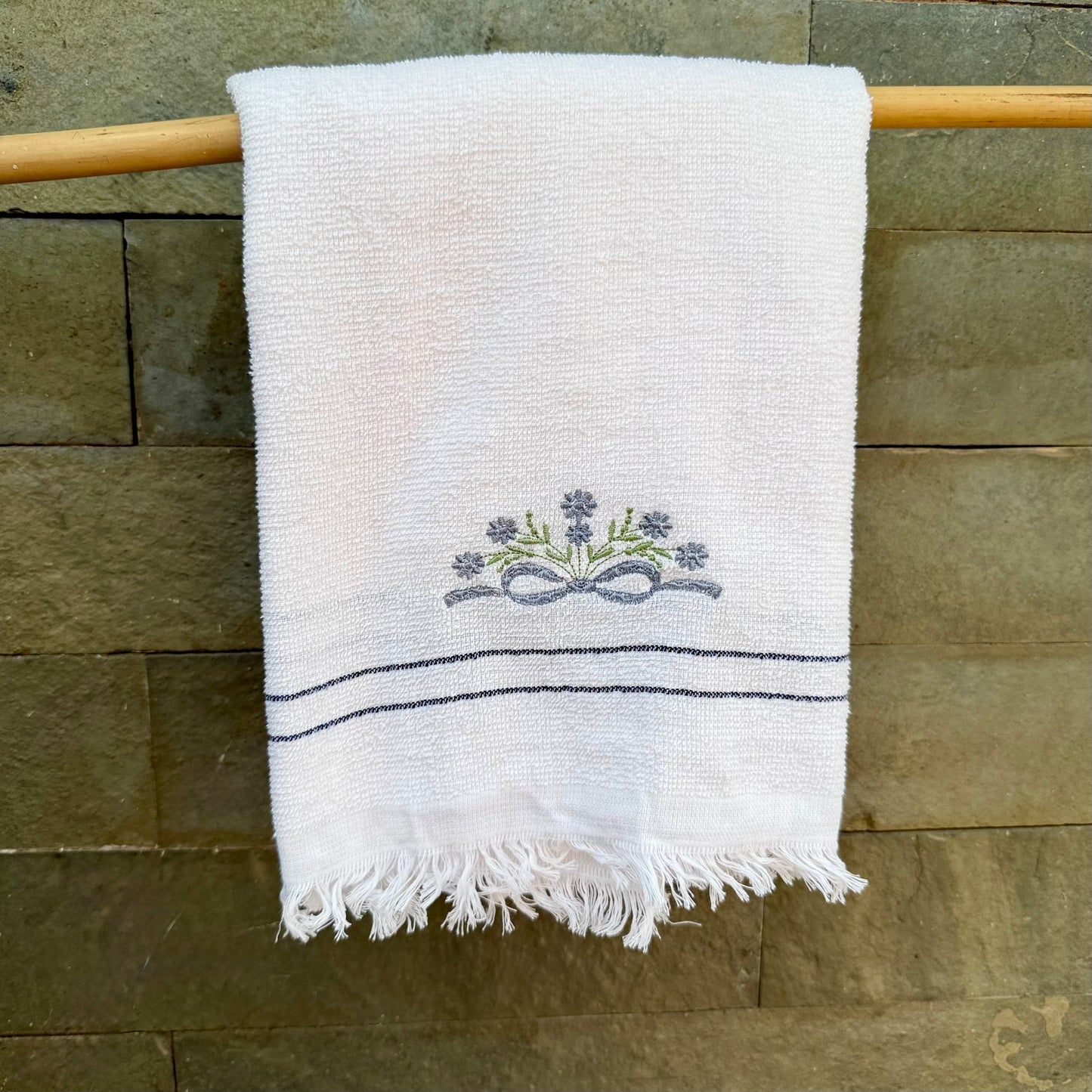 Bath Towel -  Pastel Blue Bow