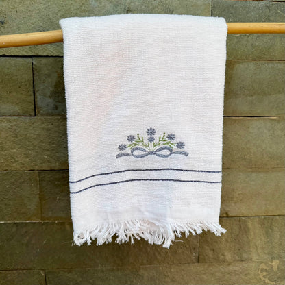 Bath Towel -  Pastel Blue Bow