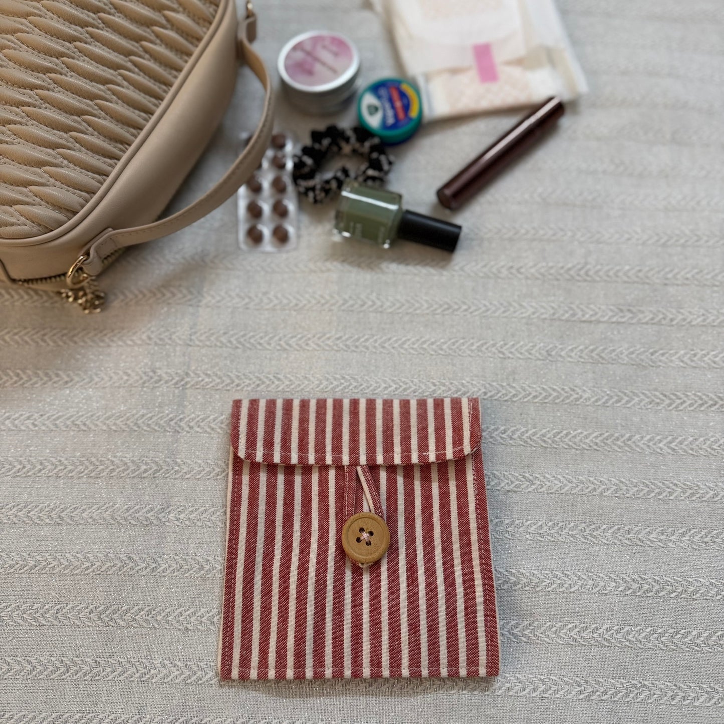 Multi Purpose Pouch - Brick lines