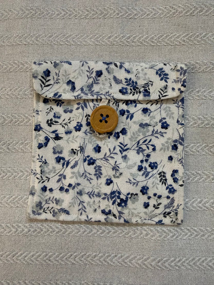 Multi Purpose Pouch - Blue flowers