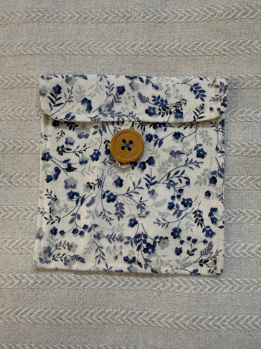 Multi Purpose Pouch - Blue flowers