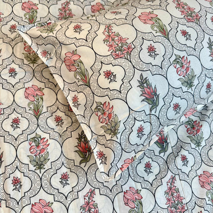 Bedsheet -  Pink Trellis (King)