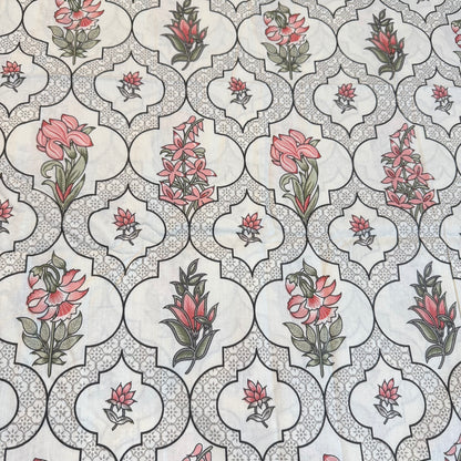 Bedsheet -  Pink Trellis (King)