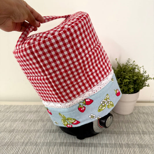 Mixer Grinder Cover- Strawberries and  Gingham
