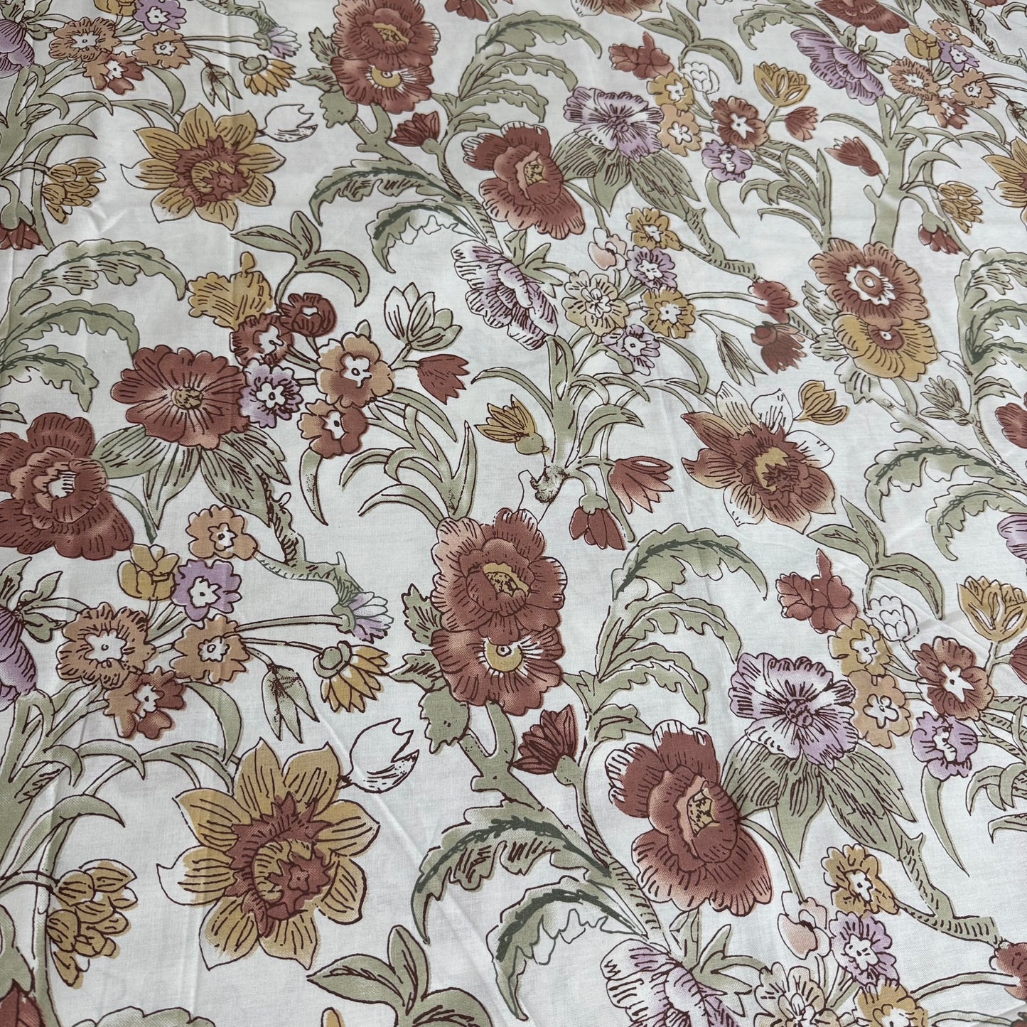 Bedsheet-  Peach Mauve  & Polka