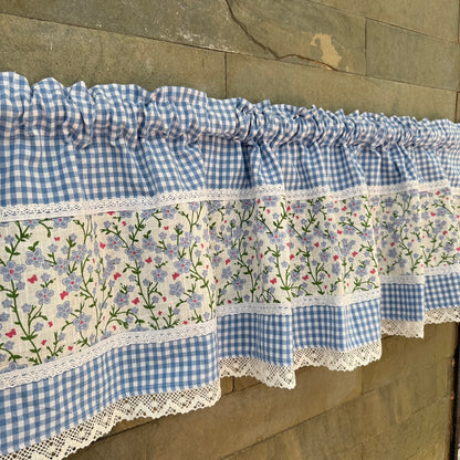 Kitchen Valance - Blue meadows