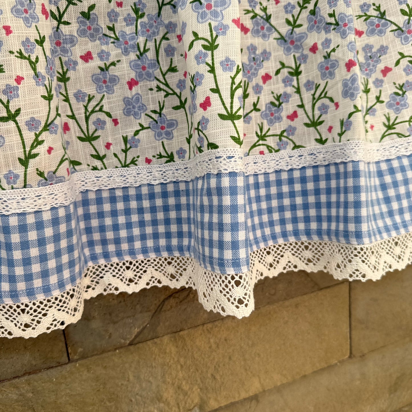 Kitchen Valance - Blue meadows