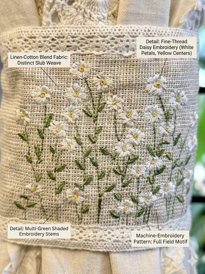 Curtain Tieback - Wild Daisies