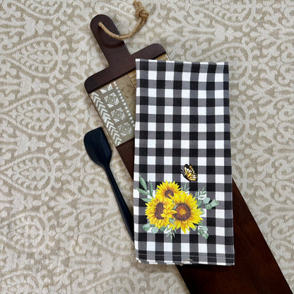 Kitchen Towel  - Sunflower on Gingham