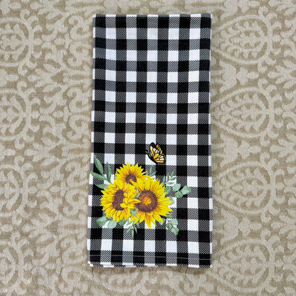 Kitchen Towel  - Sunflower on Gingham