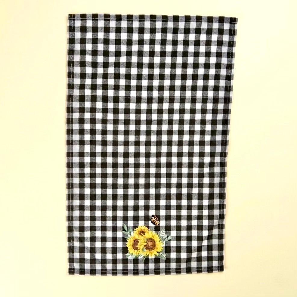 Kitchen Towel  - Sunflower on Gingham