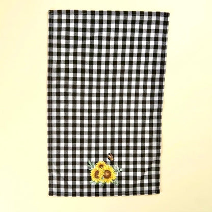 Kitchen Towel  - Sunflower on Gingham