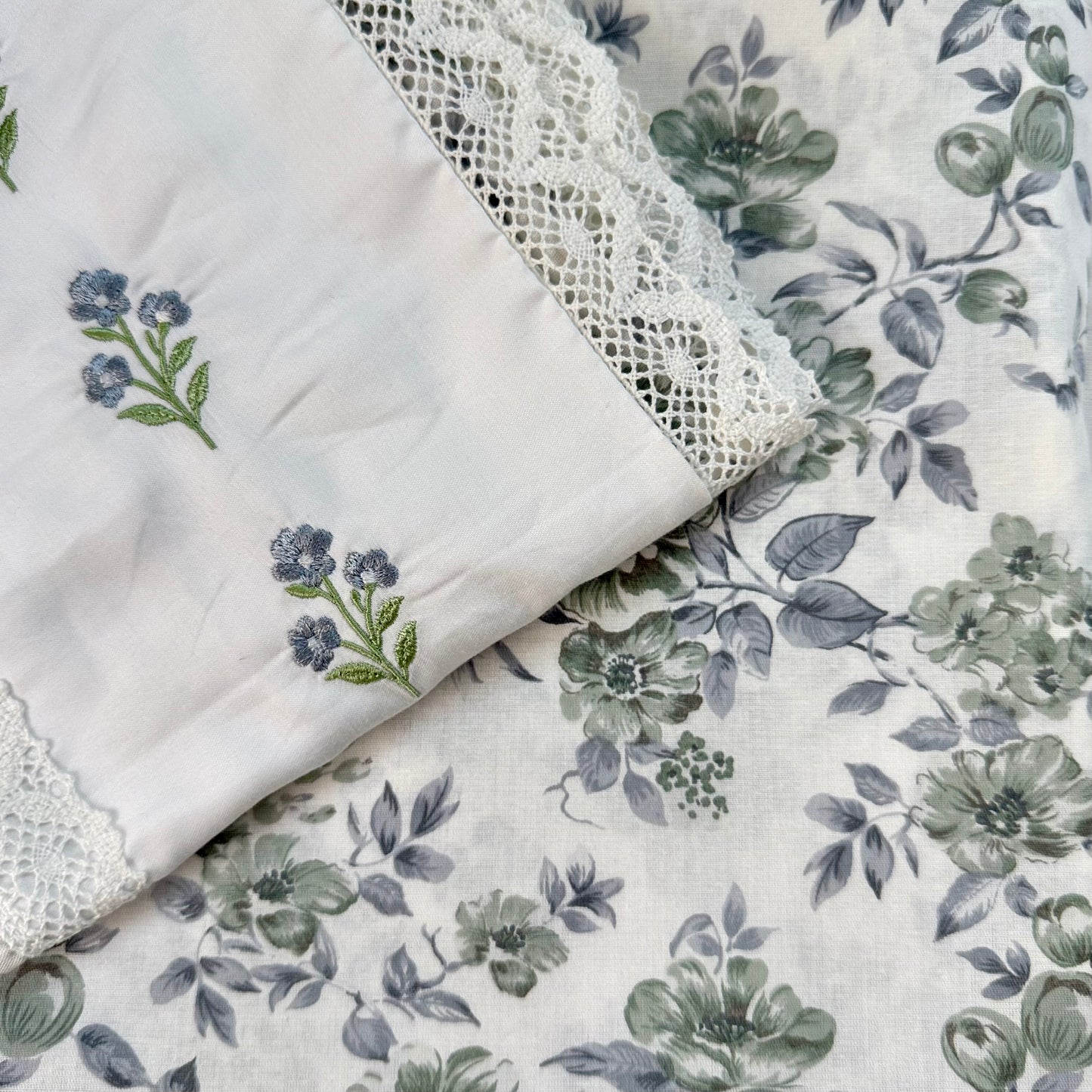 Bedsheet - Sage Flora ( Queen)