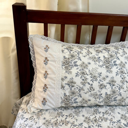 Bedsheet- Beige Flora ( Queen)