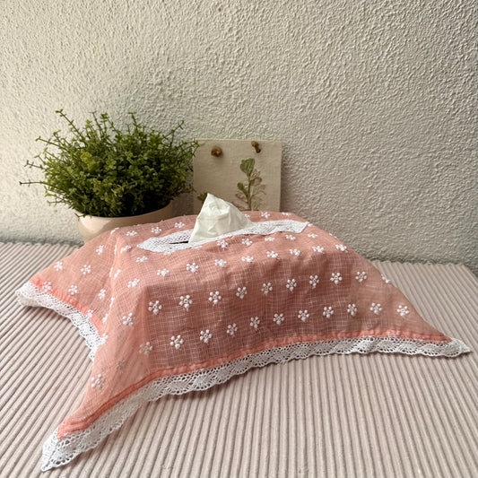 Tissue Box Cover - Dainty Pink