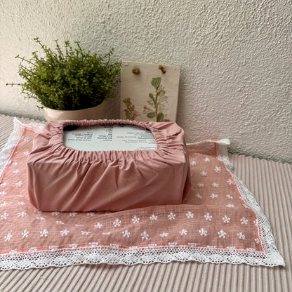 Tissue Box Cover - Dainty Pink