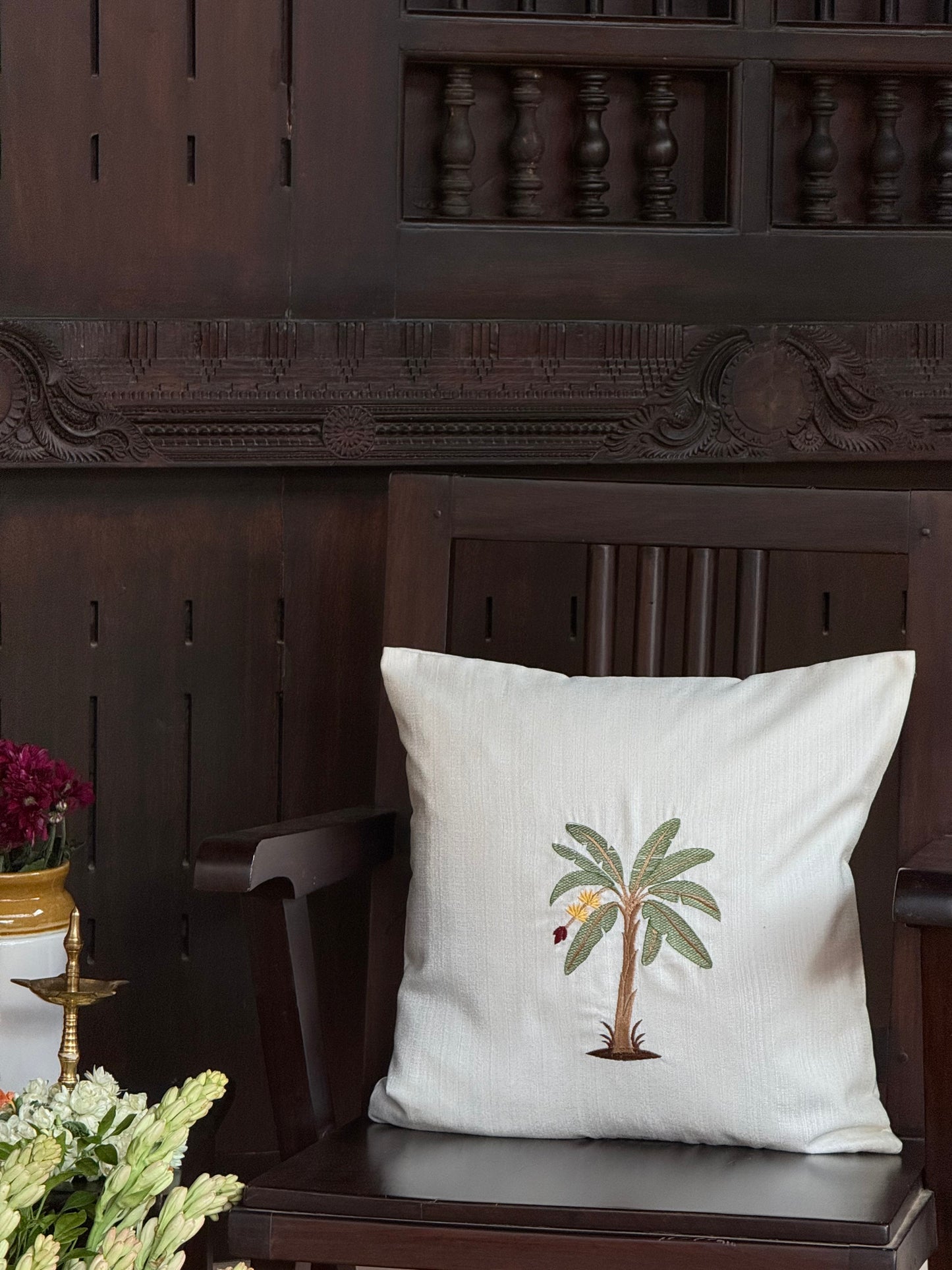 Cushion Cover -  Vaazha in Tusser