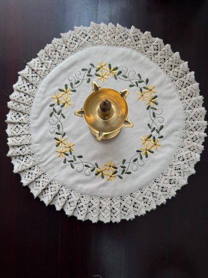 Centre Table Mat -  Yellow Bouquet