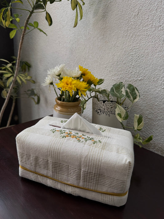 Tissue Box Cover - Pookkalam