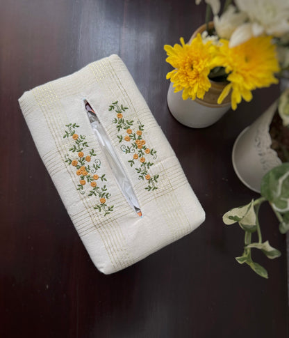 Tissue Box Cover - Pookkalam