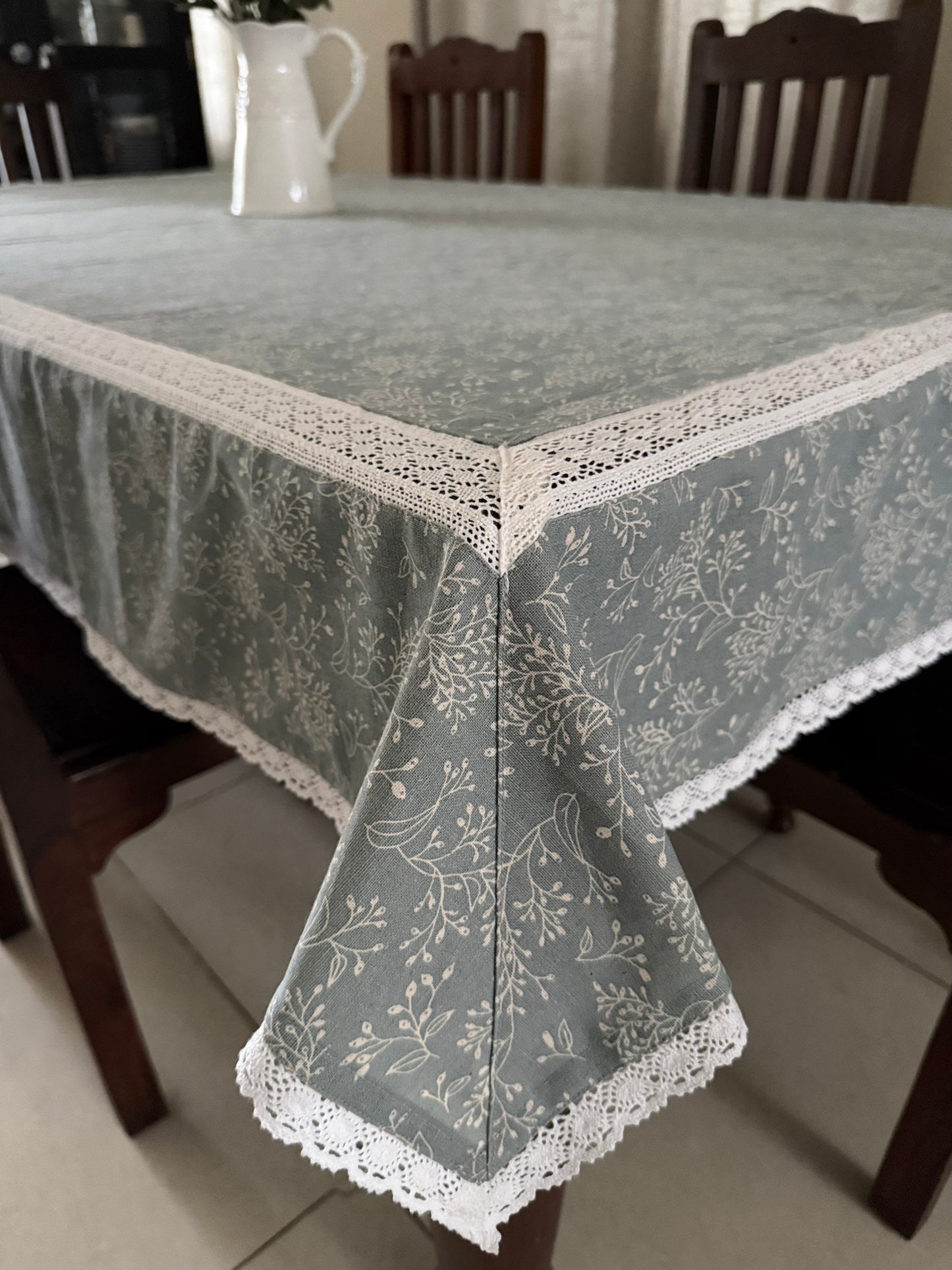 Tablecloth- Lil flowers in Ocean Blue