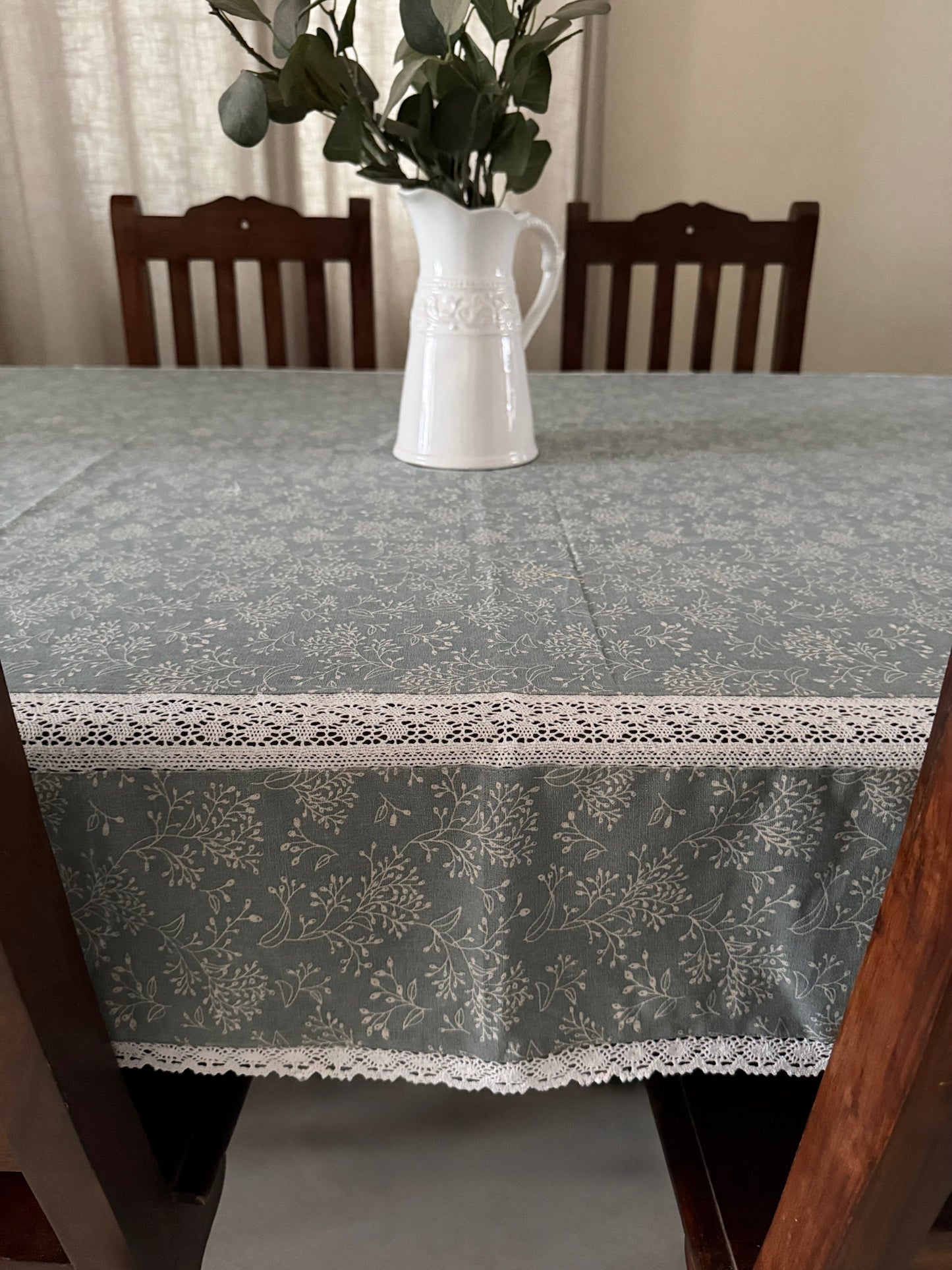 Tablecloth- Lil flowers in Ocean Blue