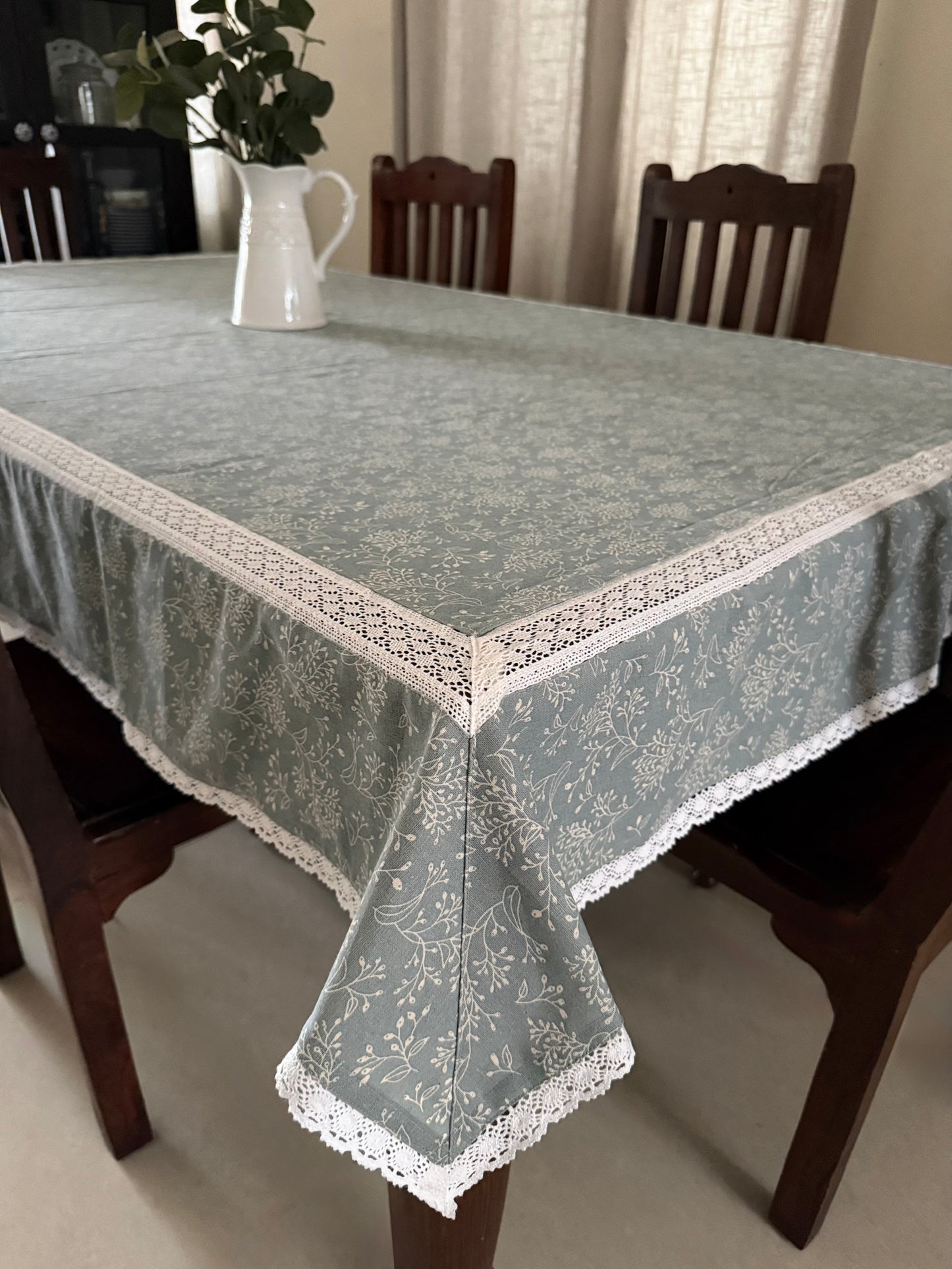 Tablecloth- Lil flowers in Ocean Blue