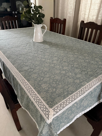 Tablecloth- Lil flowers in Ocean Blue