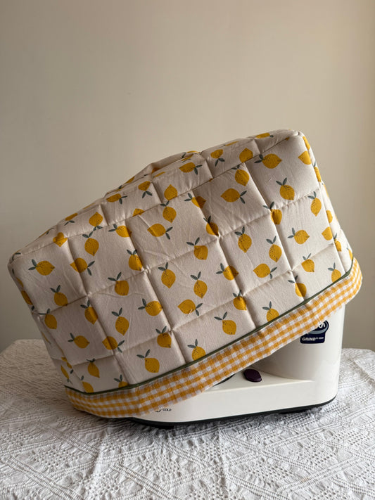 Wet Grinder Cover -Tiny Lemons & Gingham