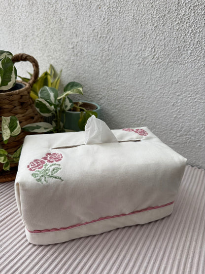 Tissue Box Cover - Roses
