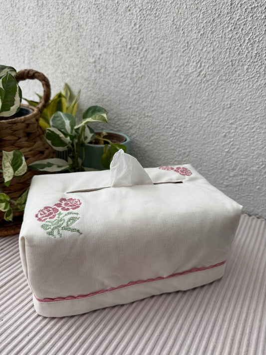 Tissue Box Cover - Roses