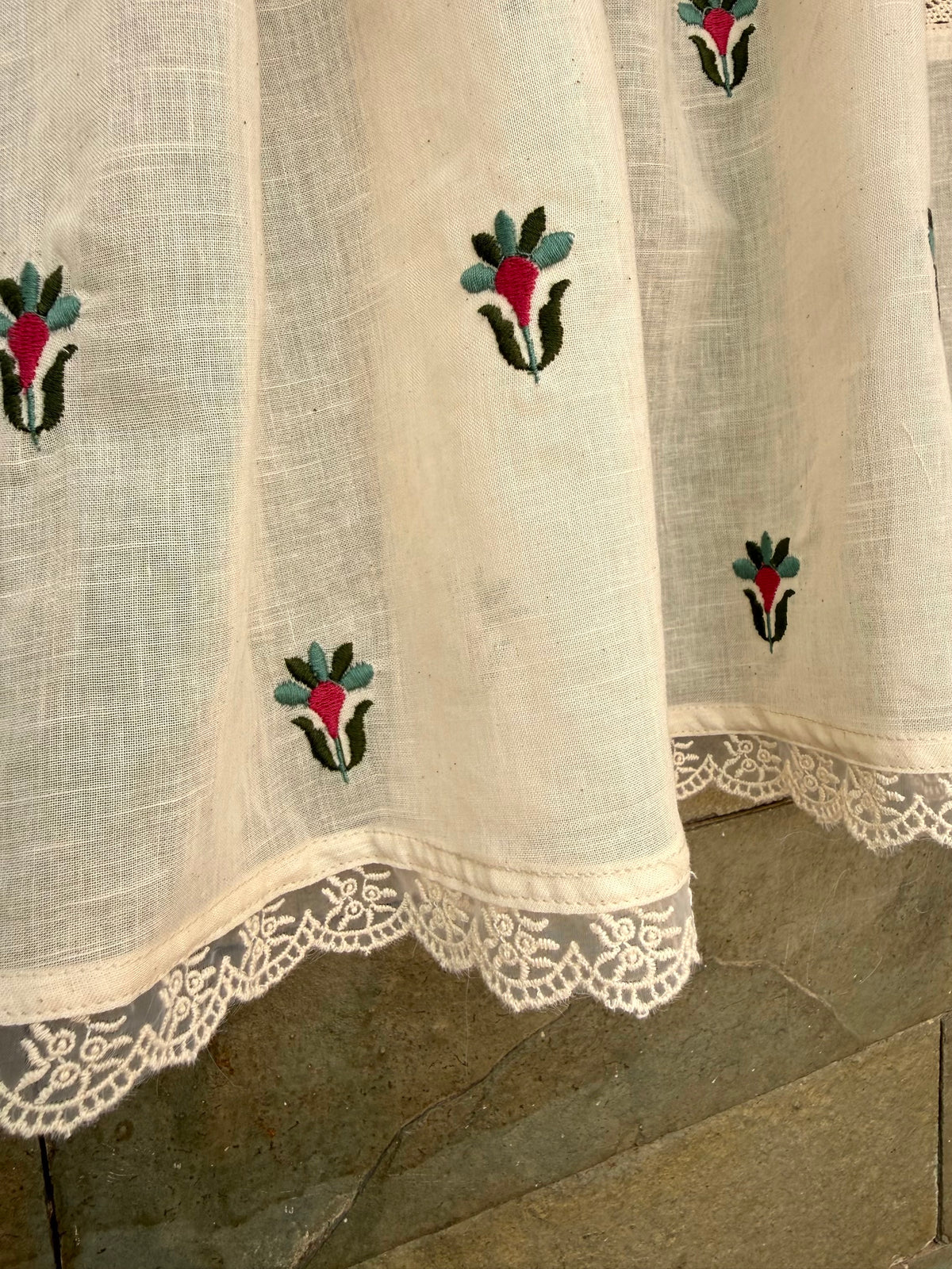 Kitchen Valance - Florals and Polka