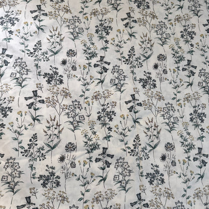 Bedsheet (Super King) - Wild Flowers in Pastel grey