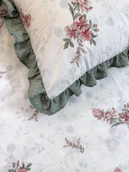 Bedsheet- Florals and Ruffles