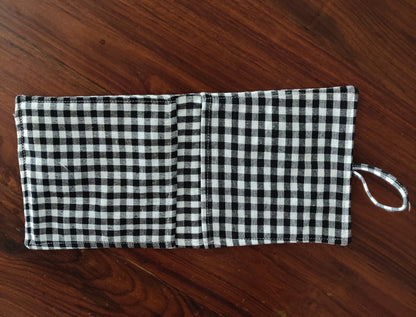 Multi Purpose Pouch - B&W Gingham