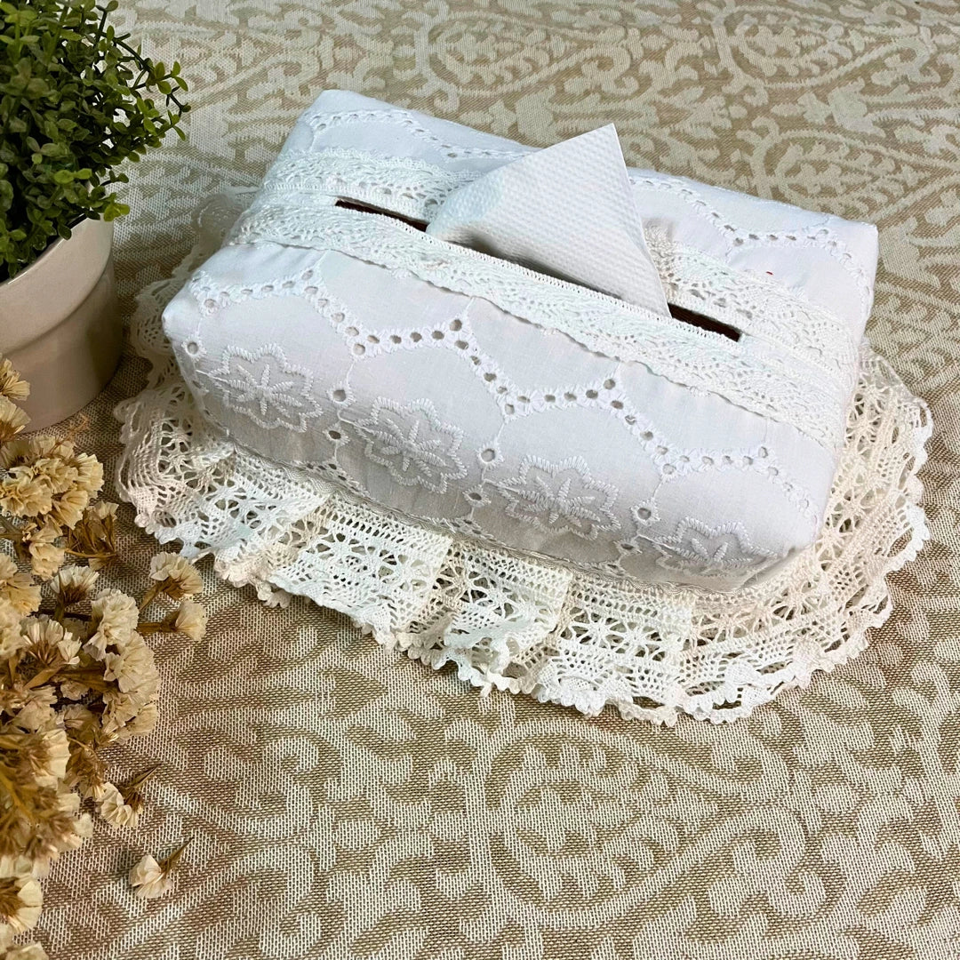 Tissue Box Cover- Hakoba n Lace