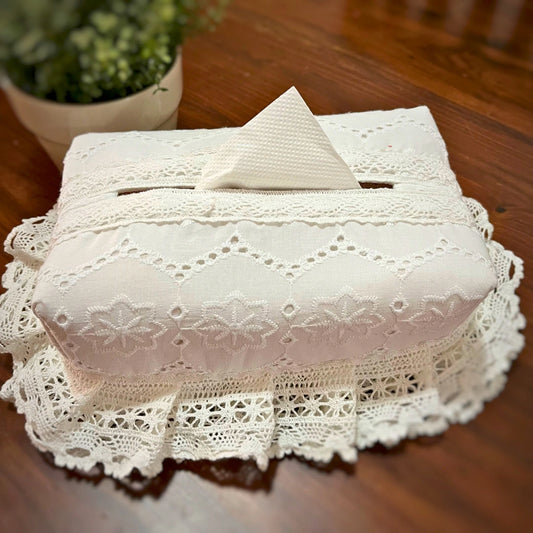 Tissue Box Cover- Hakoba n Lace