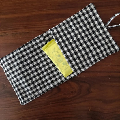 Multi Purpose Pouch - B&W Gingham