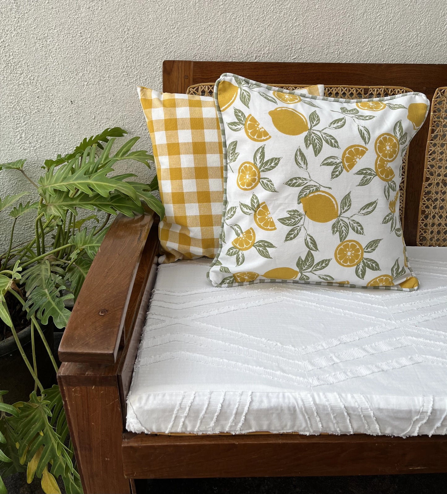 Cushion Cover- Lemons & Sage