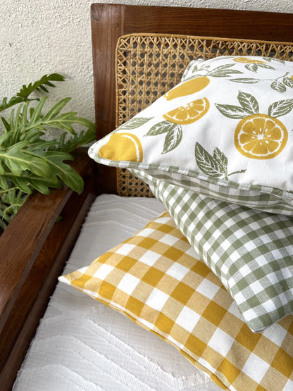 Cushion Cover- Lemons & Sage