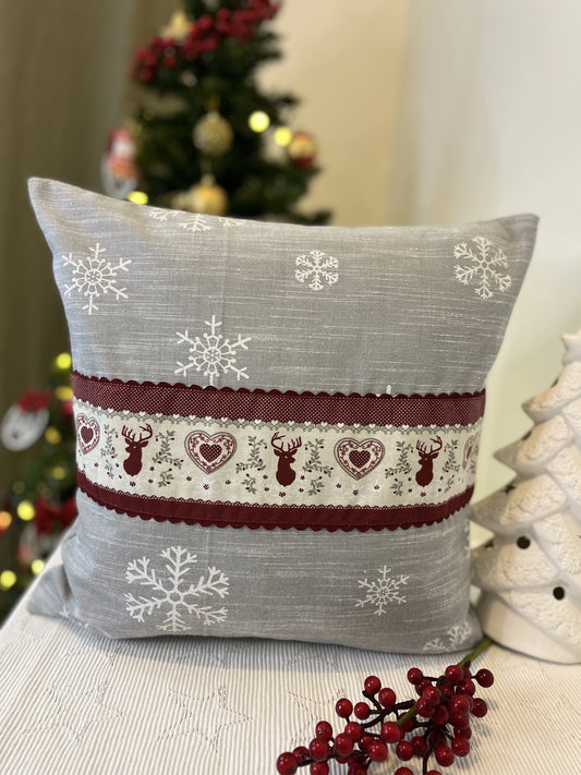 Cushion Cover- Reindeers in Snow (16x16)