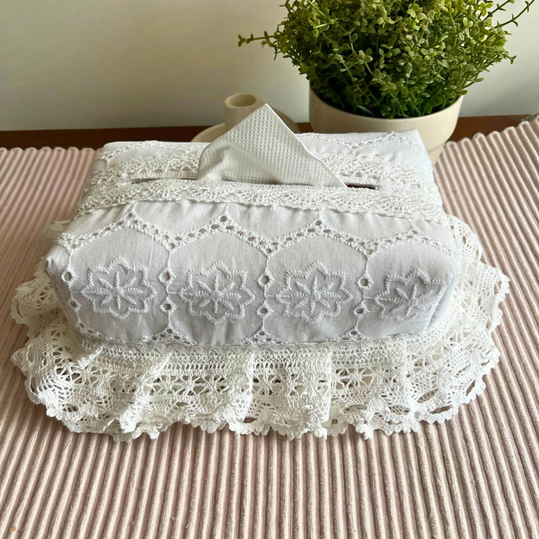 Tissue Box Cover- Hakoba n Lace