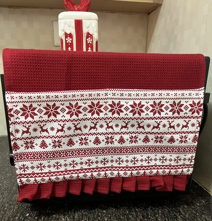 Microwave Cover- Reindeers & Trees