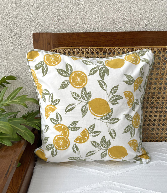 Cushion Cover- Lemons & Sage